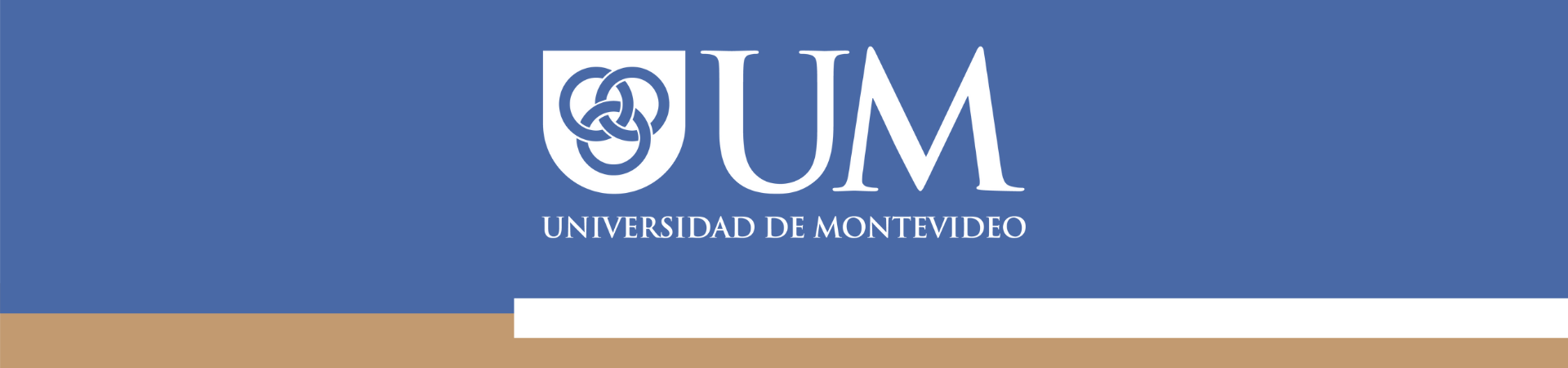 Banner con logo blanco de la Universidad de Montevideo, en región cabecera de "Disclaimer"