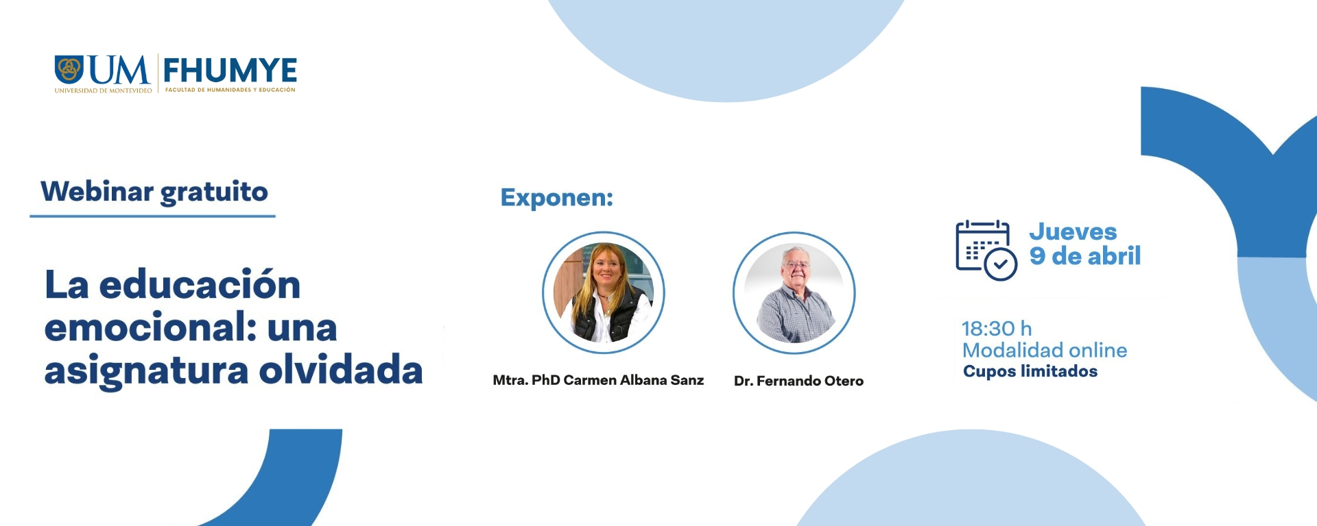 Webinar "La educación emocional: una asignatura olvidada "