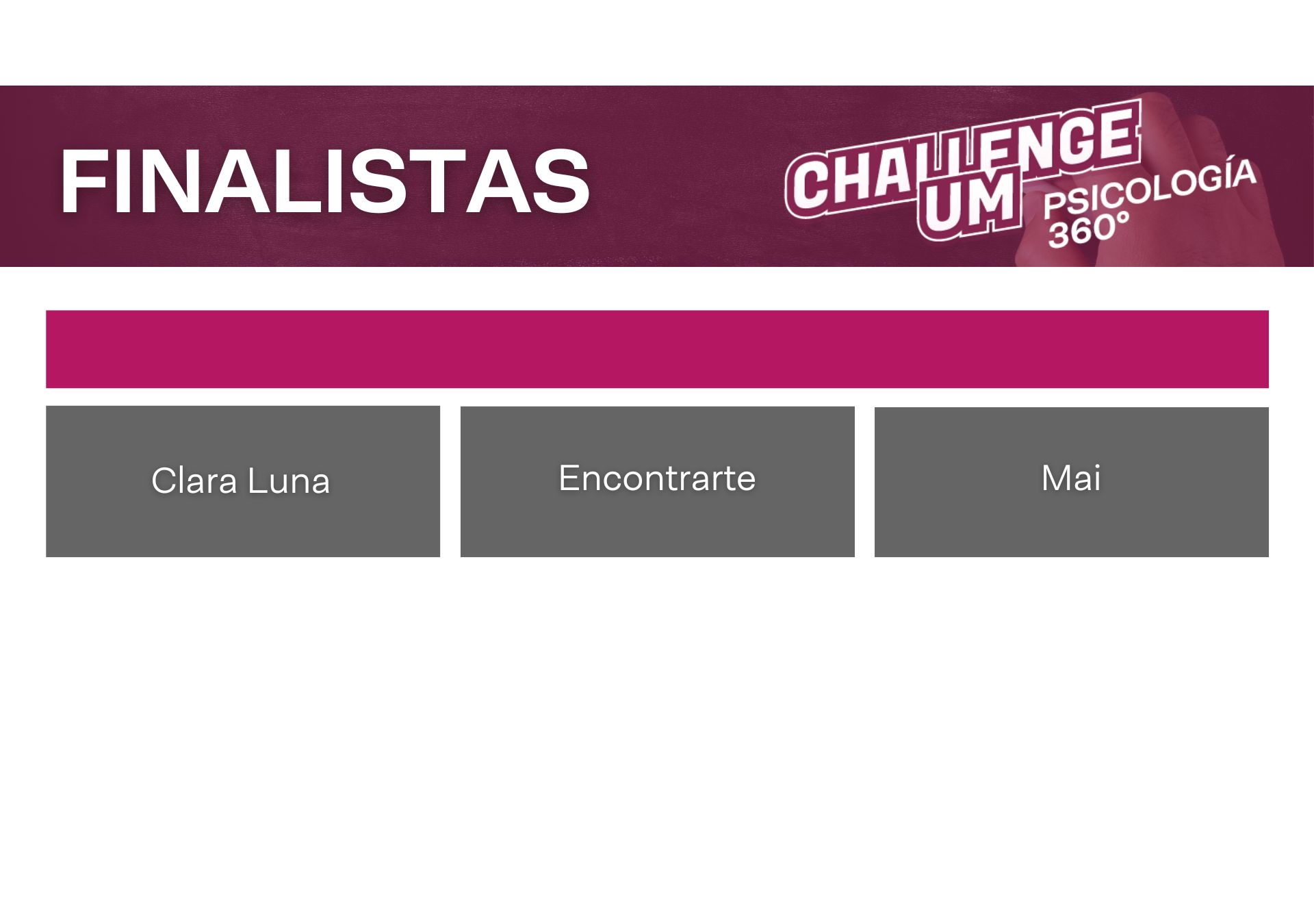 Finalistas psicologia