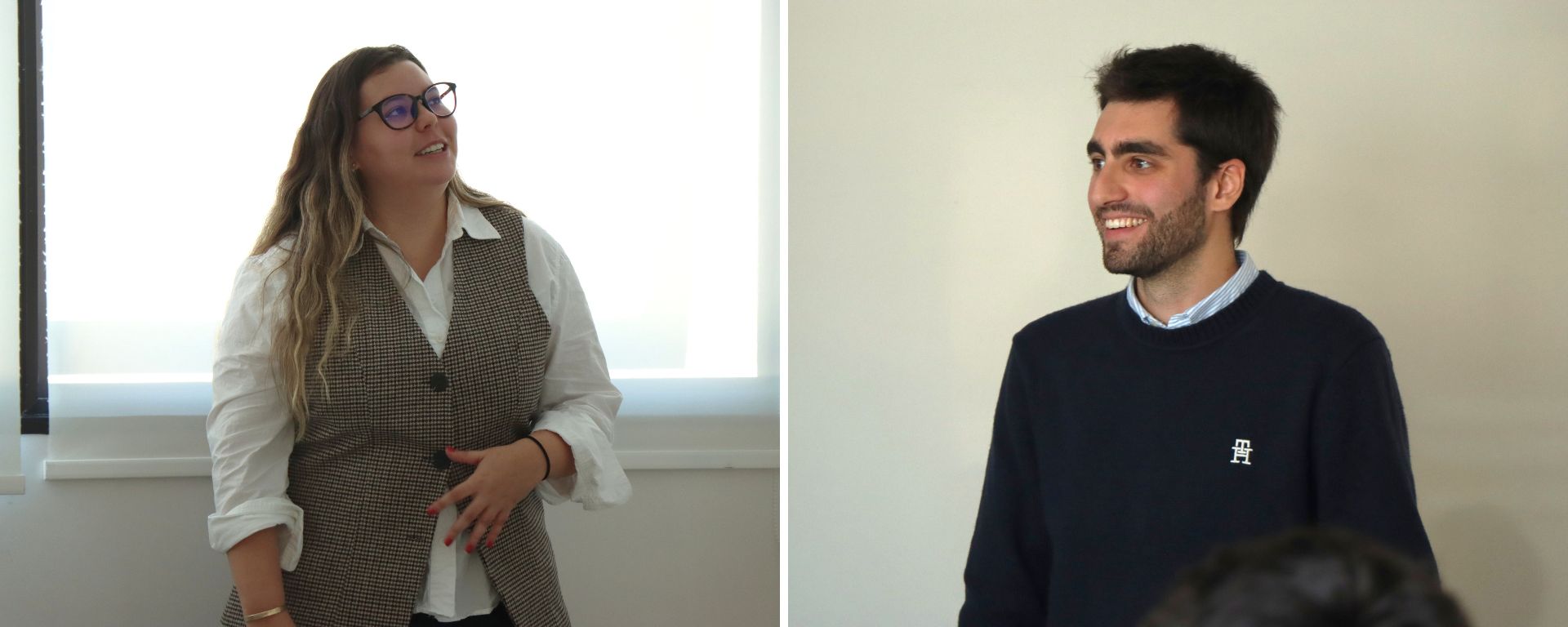 Los alumnos Carmela Muguerza Zabala y Joaquín Szabo