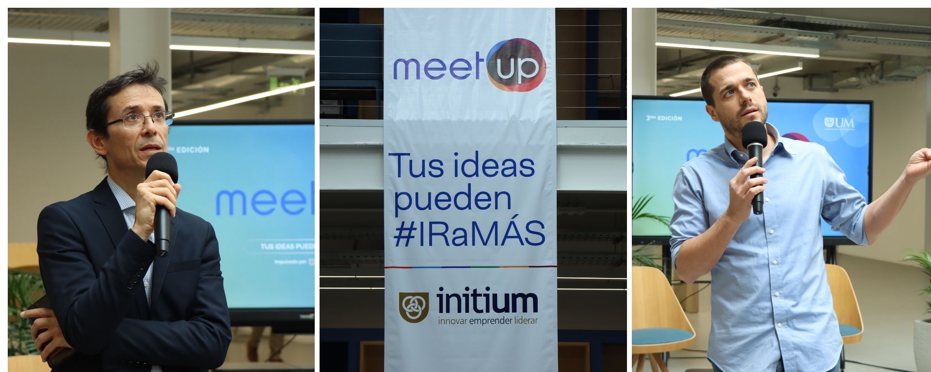 Alejandro Cid, rector de la Universidad de Montevideo y Pablo Pereira, director de Initium