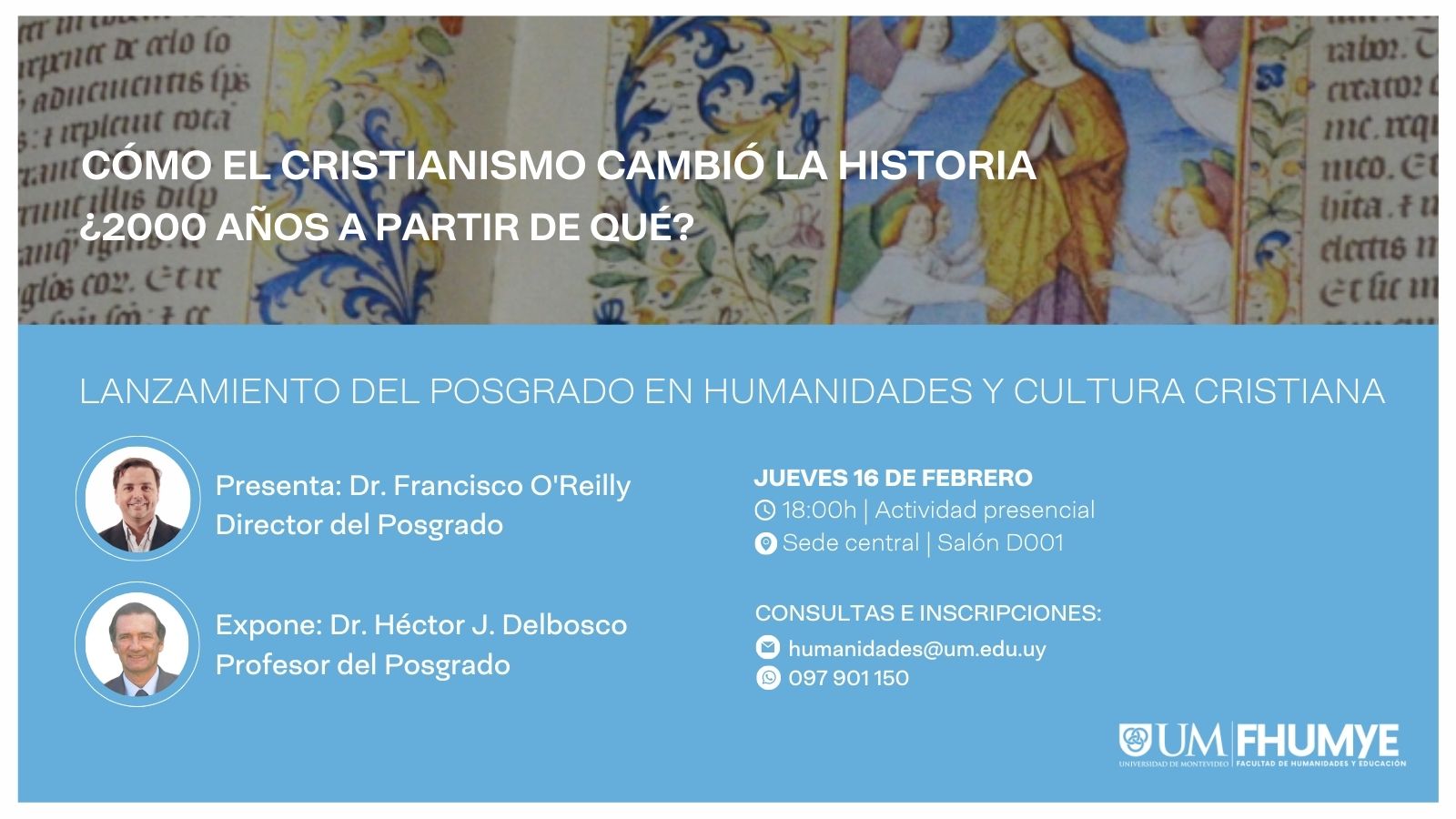 Lanzamiento del Posgrado en Humanidades y Cultura Cristiana