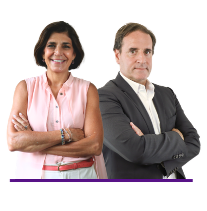 Nicolás Nin y Patricia Schroeder