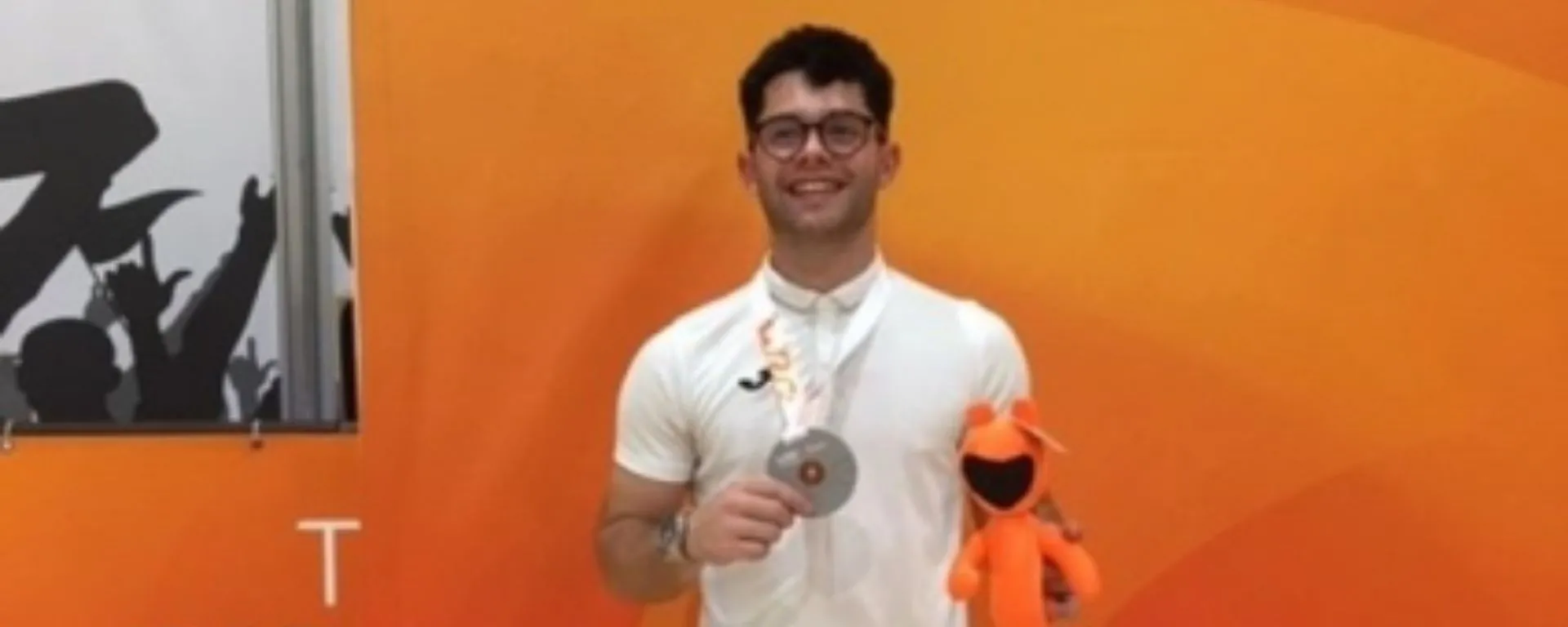 Facundo Dufrechou con su medalla Facundo Dufrechou con su medalla