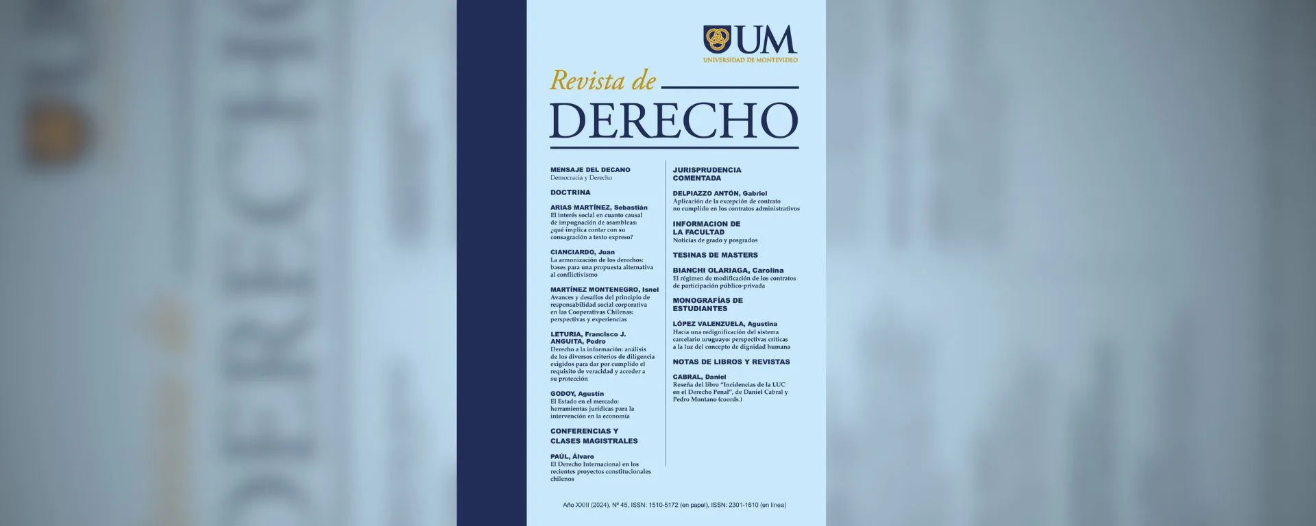 Carátula de la Revista FDER Carátula de la Revista FDER