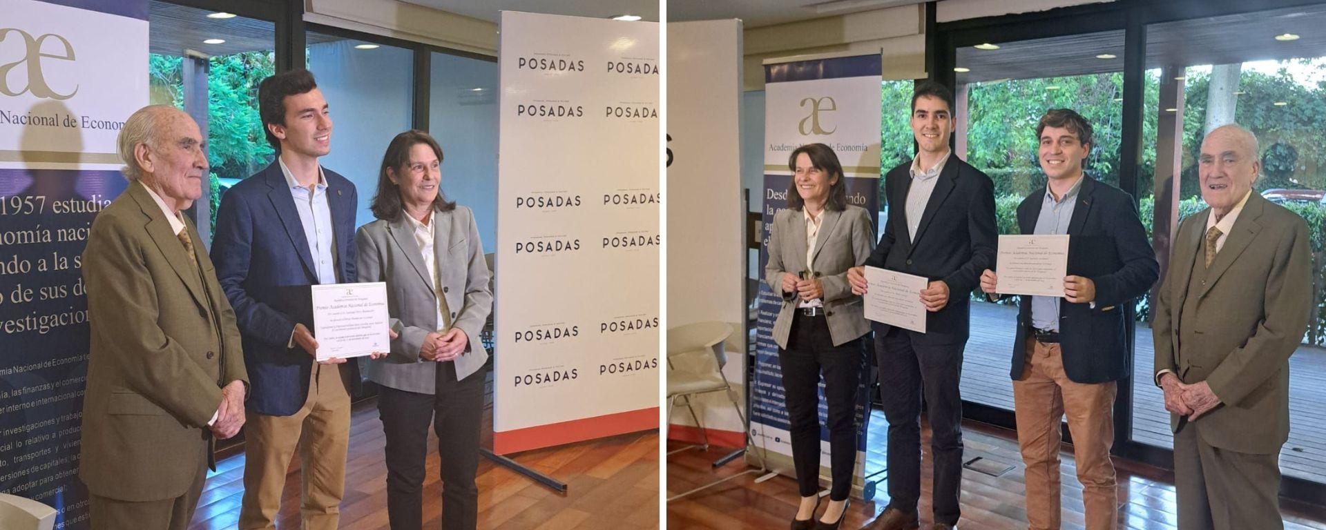 Alumnos y alumni premiados por la Academia Nacional de Economía